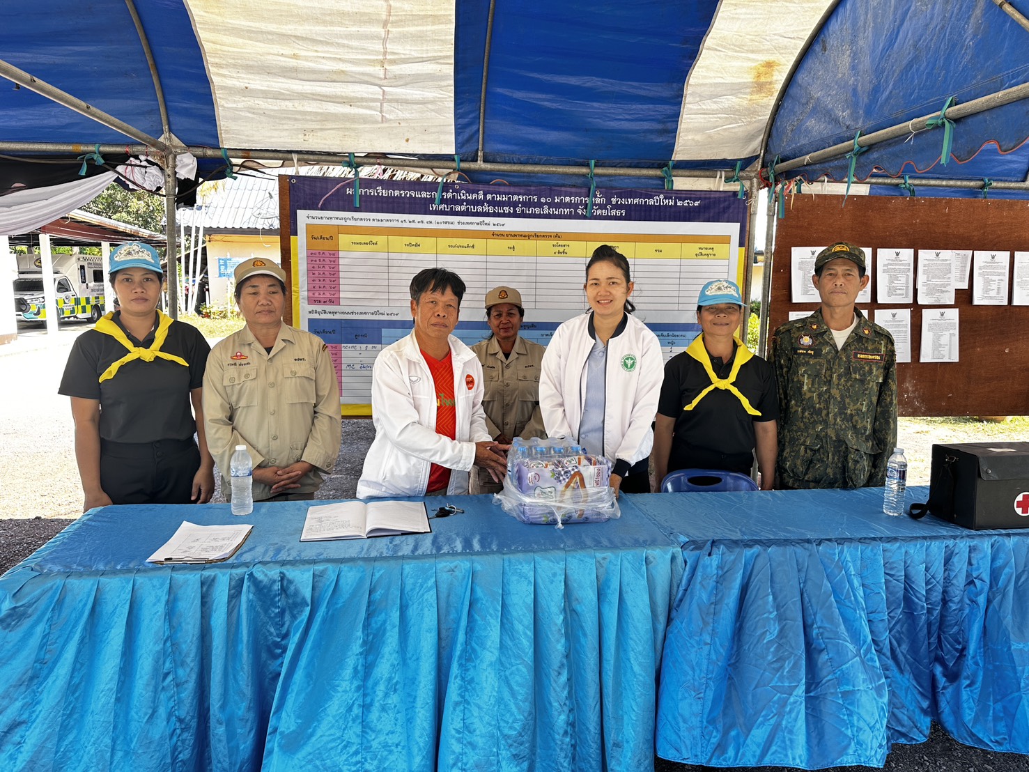 ลงพื้นที่ ตรวจเยี่ยมให้กำลังใจเจ้าหน้าที่ผู้ปฏิบัติงานศูนย์ปฏิบัติการป้องกันและลดอุบัติเหตุทางถนนช่วงเทศกาลปีใหม่ 2569